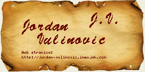 Jordan Vulinović vizit kartica